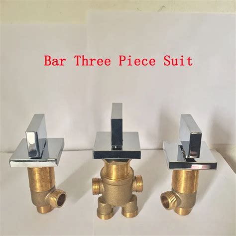 Bar Shower Room Mixing Valve Chrome Plated Cold And Hot Water Master Switch Separator Brass