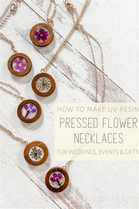 Diy Pressed Flower Necklace Home Alqu