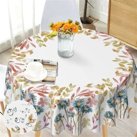 Fall Tablecloth Round For Circular Table Floral Table Cloth 150cm