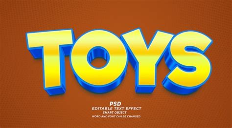 Premium Psd Kids Toys 3d Editable Text Effect Photoshop Template