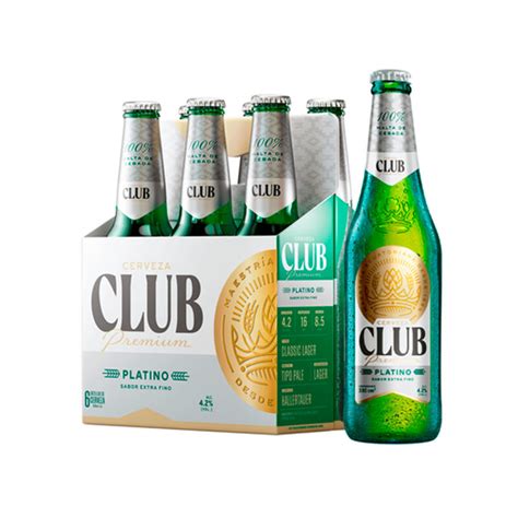 CERVEZA CLUB PLATINO SIX PACK BOTELLA 330 ML BorborMarket