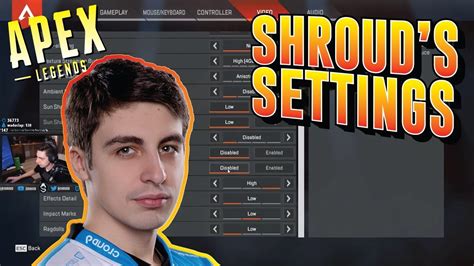 Shroud Shows His Apex Legends Settings 2019 Sensitivity Keybinds