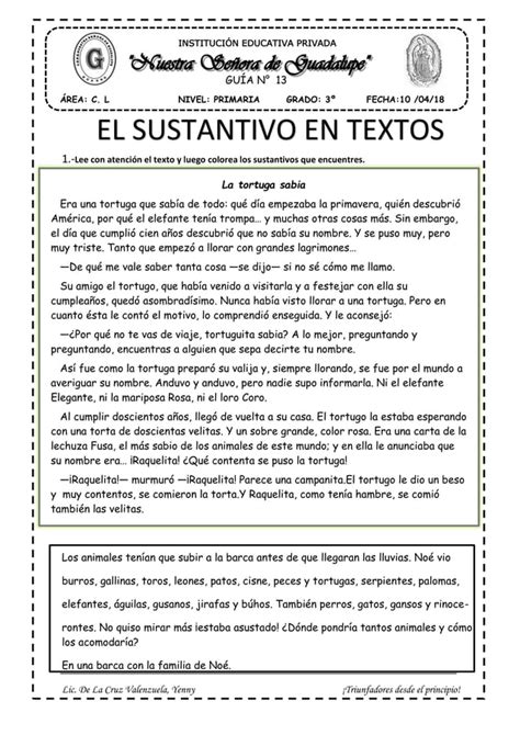 Sustantivo En Textos PDF