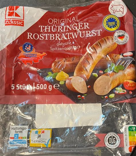 Original Th Ringer Rostbratwurst K Classic Kalorie Kj A Nutri N