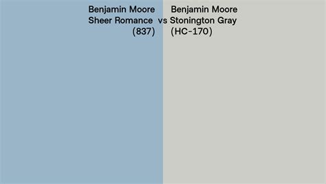 Benjamin Moore Sheer Romance Vs Stonington Gray Side By Side Comparison