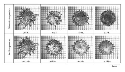 Dependence Of Splat Morphologies On The Substrate Temperature And