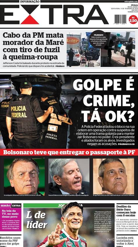 Capa Extra Edição Sexta 9 de Fevereiro de 2024