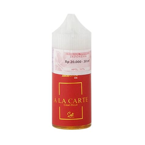 Jual ALA CARTE Cream Biscuit Salt Nic E Liquid 30ML 30MG Shopee Indonesia