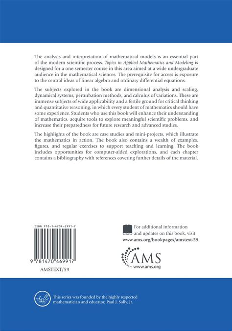 Topics In Applied Mathematics And Modeling Concise Theory With Case