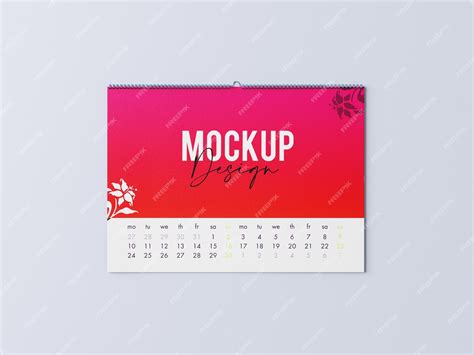 Premium Psd Realistic Calendar Mockup