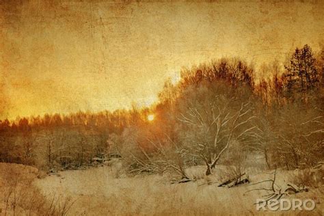 Bild Retro Winterlandschaft nach Maß myredro de