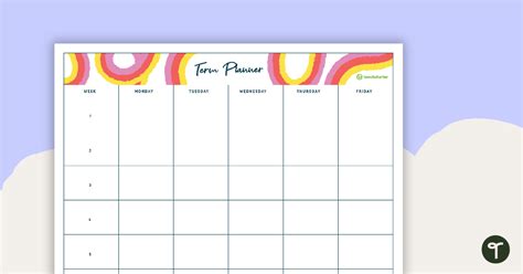 Inspire Printable Teacher Planner 5 6 9 10 And 11 Week Term