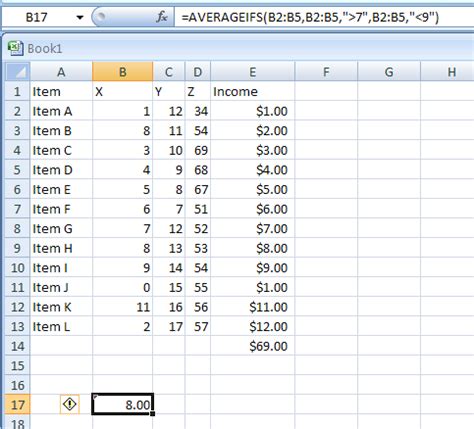 Formula Excel Arithmetic Mean - Finding The Average Value With Excel S ...