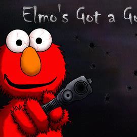 Elmo With His Gun by TRIPLERAGE100 on Newgrounds