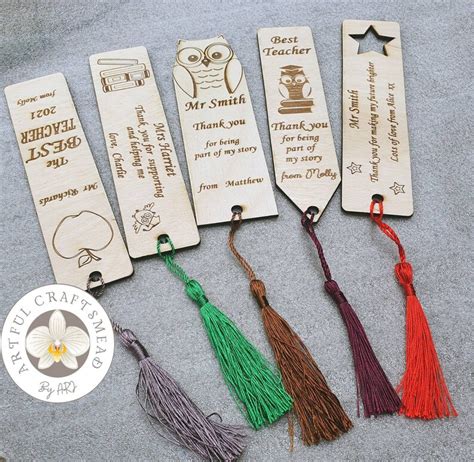 Personalised Bookmarks Thank You Teacher T Teaching Etsy