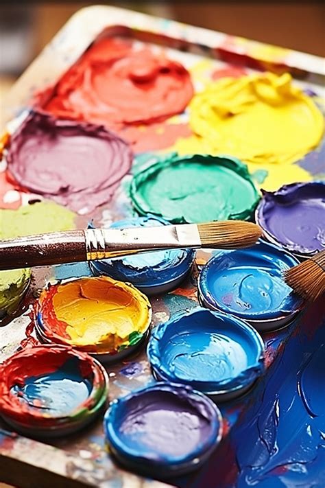 Paint Palette And Brushes Vector Photocall Paint Palette Png And