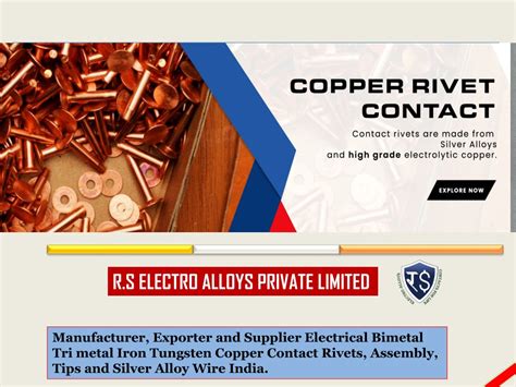 PPT Nickle Plated Metal Electrical Contacts Suppliers India Rs