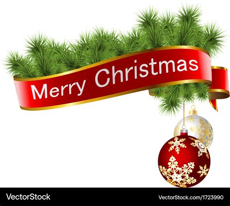 Christmas ribbon Royalty Free Vector Image - VectorStock