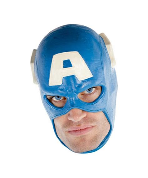 Captain America Mask - Adult Costume Accessory Deluxe - Movie Halloween ...