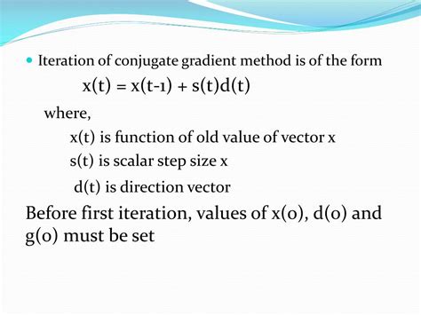 PPT - CONJUGATE GRADIENT METHOD PowerPoint Presentation, free download ...