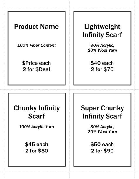 Printable And Editable Market Price Signs