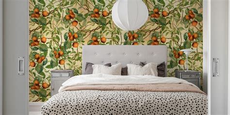 Buy Vintage Fruit Pattern Wallpaper | Happywall