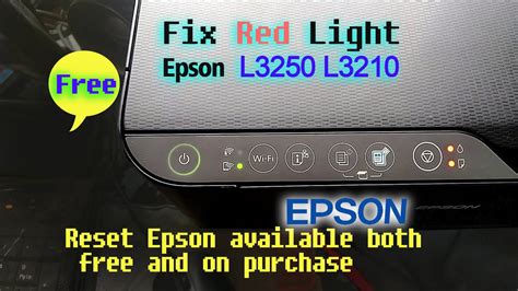 Epson L3250 Red Light Blinking Solution Epson L3210 L3215 L3250 Service Required Software