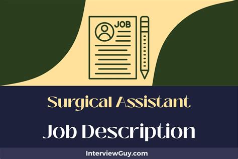 Surgical Assistant Job Description [updated For 2025]