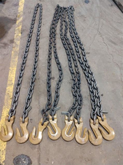 130 000 Lbs Capacity X 20′ Crosby Heavy Duty Lifting Chains Stock 12577