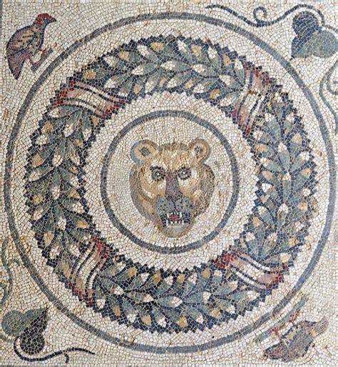 Detalles De Los Mosaicos Peristyle Villa Romana Del Casale Sicily Italy