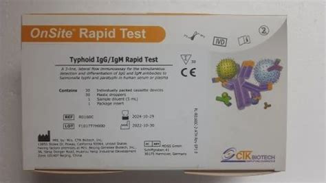 Onsite Typhoid Rapid Test Kit At Rs 300 Test Kit In Guntur ID