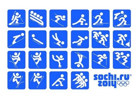 Les Pictogrammes Des Jeux Olympique D Hiver De Sochi Olympische