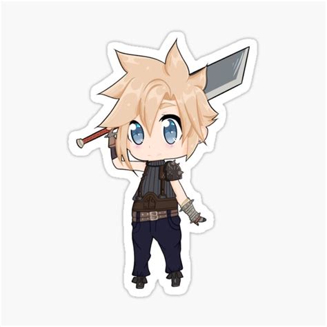 Cloud Strife Sticker By Merrymecha Redbubble