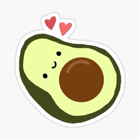 Sticker Avocado Redbubble