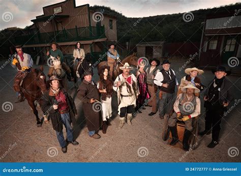 Group Of Tough Old West People Royalty Free Stock Photography Image