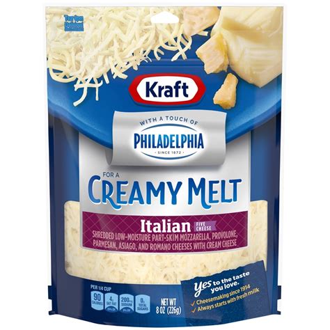 Italian Five Cheese with Philadelphia Cream Cheese - Kraft Natural Cheese