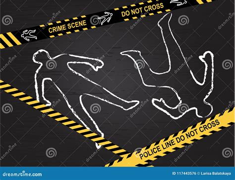 Crime scene. Do not cross. stock vector. Illustration of homicide ...