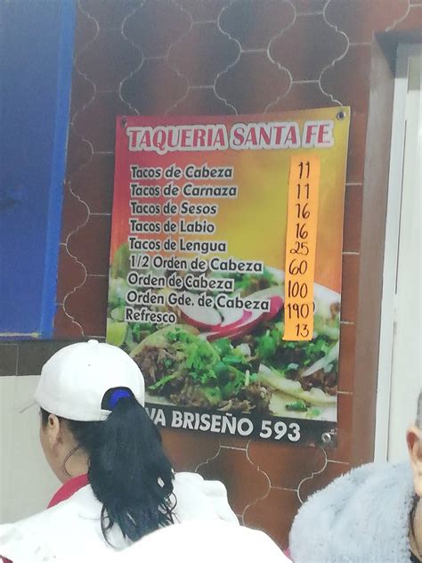 Carta del restaurante Tacos El Güero Zapopan Calle Eva Briseño 593