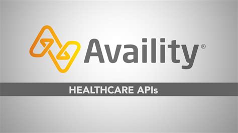 Healthcare APIs, Write Compelling Applications With Availity - YouTube