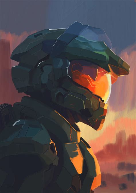 Artstation Halo Digital Oil Painting