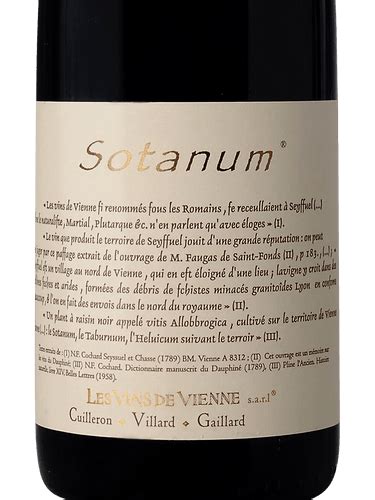 Les Vins de Vienne Cuilleron Gaillard Villard Sotanum Vivino 日本