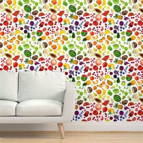 Tutti Frutti Colorful Tropical Fruit Spoonflower