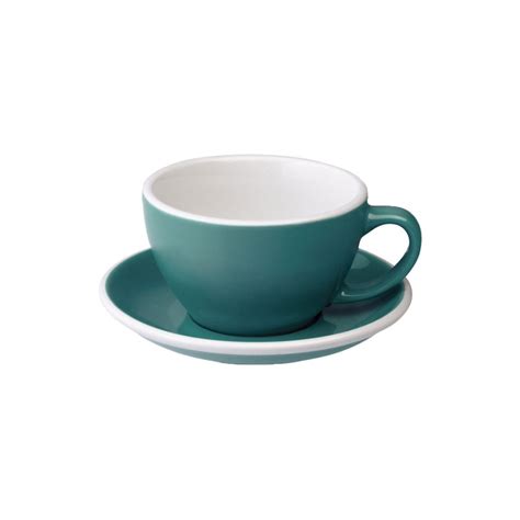 Caf Latte Tasse Mit Untertasse Loveramics Egg Teal Ml