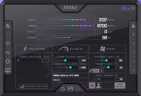 Rog Strix 3060 Oc Overclock Settings Got 185mhz On The Core And 1200mhz On The Memory Haven