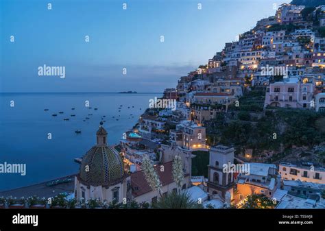 Positano Sunset Amalfi Coast Italy Hi Res Stock Photography And Images