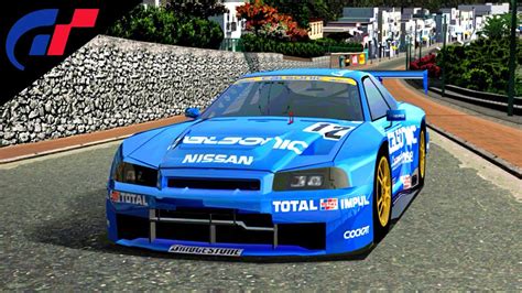 Gran Turismo 4 Costa Di Amalfi Nissan CALSONIC Skyline GT500 Race