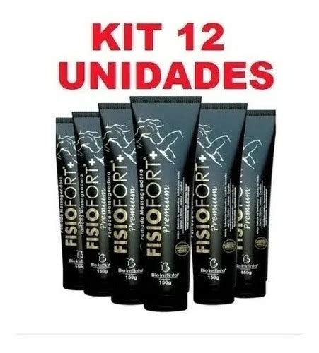 Kit Pomadas Fisio Fort Premium Preta Bio Instinto Atacado