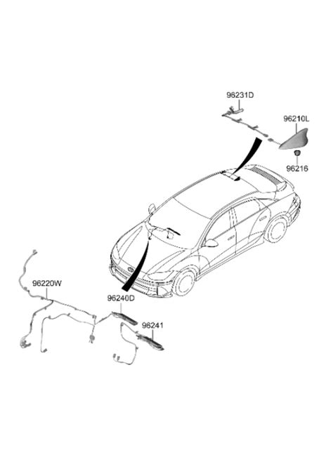 96210 KL300 TAN Genuine Hyundai ANTENNA ASSY COMBINATION