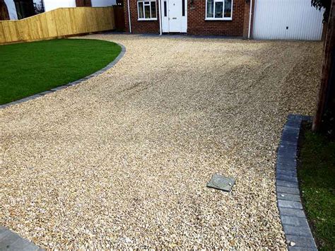 A New Enlarged Gravel Driveway Featuring 20mm Golden Flint Shingle