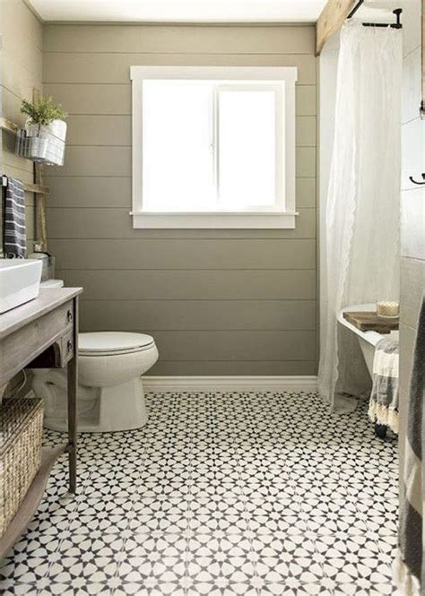 Stunning Farmhouse Bathroom Tile Floor Decor Ideas And Remodel To